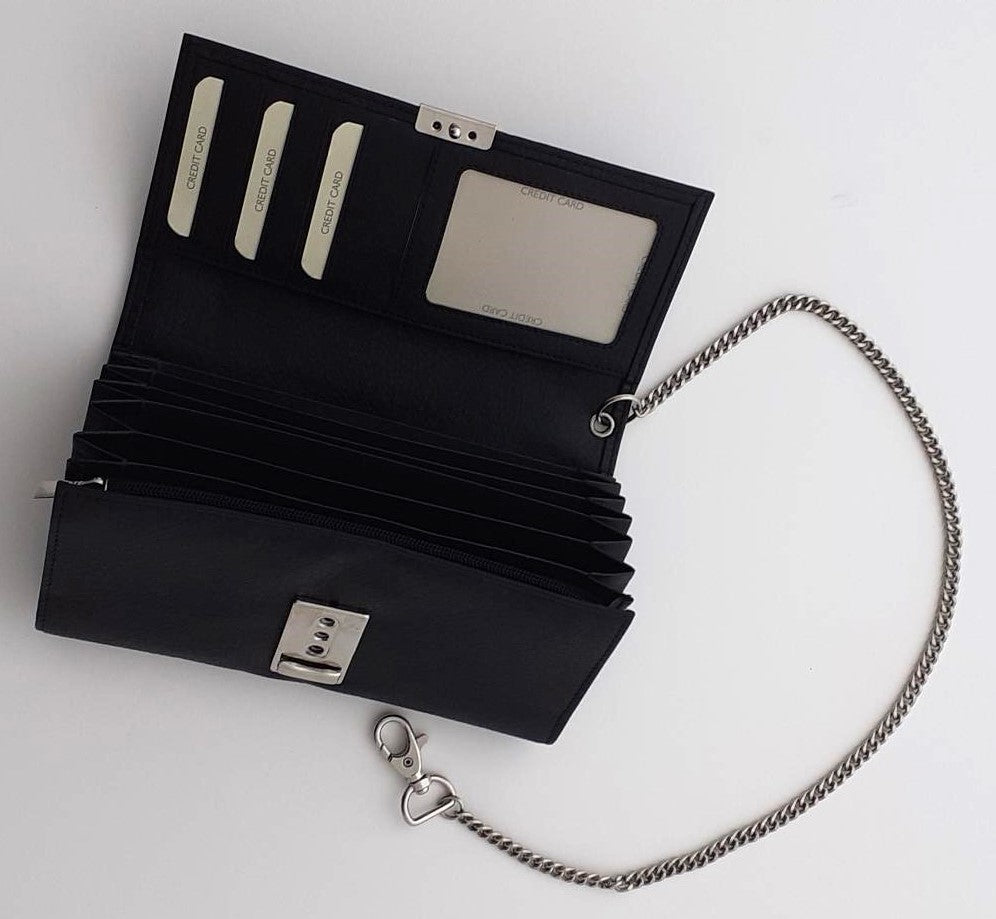 Kelnerbeurs (zwart) - model 1307 - detailfoto - Leather Concept
